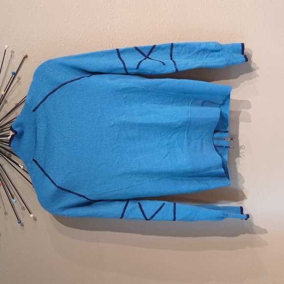 Athleta Wool Zip Jacket Blue Warm 91% Wool - Picture 10 of 12